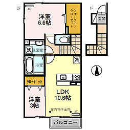 グランペール6 2LDKの間取図画像