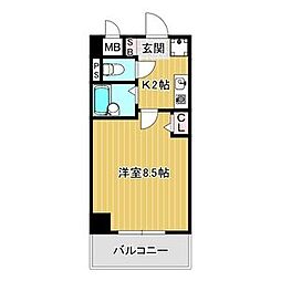 サムティ上堀川 5階1Kの間取り
