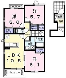 エテルノ 3LDKの間取図画像