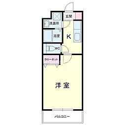 高御所ロイヤルマンション 1Kの間取図画像