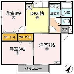 間取図画像 3DK