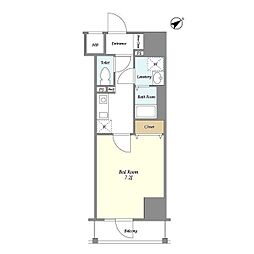 メゾンピオニー東向島 5階1Kの間取り