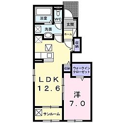ソーレ-7C 1LDKの間取図画像