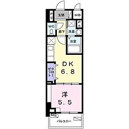 ハピーディラレジデンス 1DKの間取図画像
