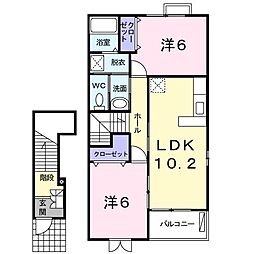 クレドールA 2LDKの間取図画像