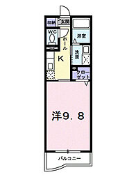 レジデンス・ファイン 1Kの間取図画像