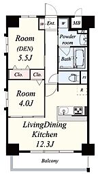ヴィルヌーブS・K・H 2LDKの間取図画像