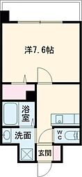 クロノス37九品寺 1Kの間取図画像