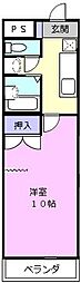 KURIMAマンション 1Kの間取図画像