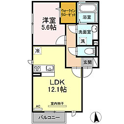 Ｓｈｉｎｓｅｉ 2階1LDKの間取り
