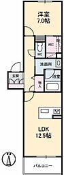 シャーメゾンアリシア 1LDKの間取図画像
