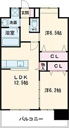 ギャラン穴生 2LDKの間取図画像
