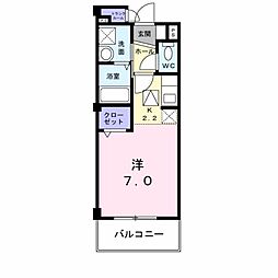 エテルノカーサ東千葉 1Kの間取図画像
