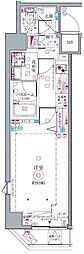 CREVISTA高田馬場 1Kの間取図画像
