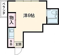 メゾンカプチーノ川島 3階1Kの間取り