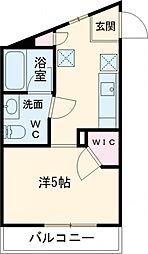 近鉄奈良線 新大宮駅 徒歩4分の賃貸マンション 4階1Kの間取り