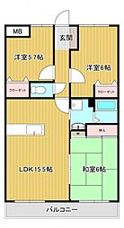 エヴァーワン玉島 3LDKの間取図画像