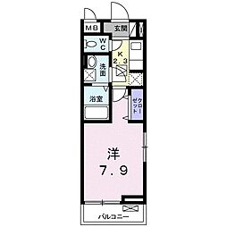 サンシャイン東所沢 1Kの間取図画像