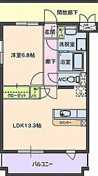 ブエナビスタ 1LDKの間取図画像