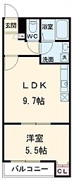 コンフォール道明寺駅西 1LDKの間取図画像
