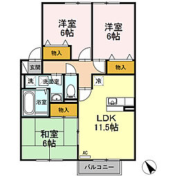 パティオG 3LDKの間取図画像