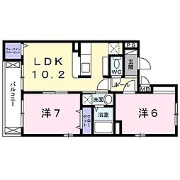 ラ・セリーナ中野K・M・H 2LDKの間取図画像