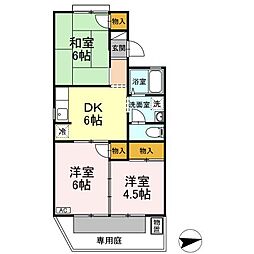 サンシャインK 3DKの間取図画像