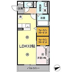 ステラ2 1LDKの間取図画像