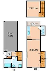 SHIOGAMABASE 1Kの間取図画像
