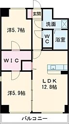 アグレアーブル 2LDKの間取図画像