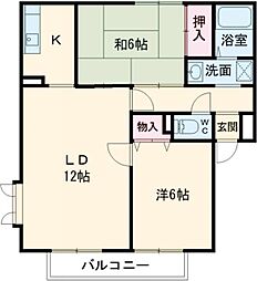 シャルムラポール 1階2LDKの間取り