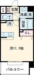 ChelseaManor新屋敷 ワンルームの間取図画像