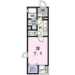 モンテリッチレジデンス 1Kの間取図画像