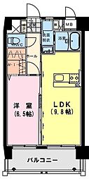 サンモール北小路 1LDKの間取図画像