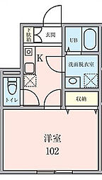 ハイツストーリア 1Kの間取図画像