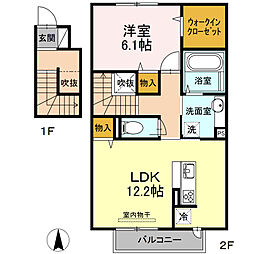 ラ・ルーチェ 1LDKの間取図画像