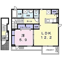 リブラH 1LDKの間取図画像