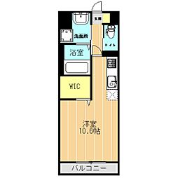 JR豊肥本線 東海学園前駅 徒歩16分の賃貸マンション 2階ワンルームの間取り