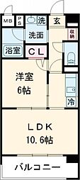 パールタウン 1LDKの間取図画像