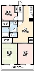 ベルデュール永野1 3DKの間取図画像