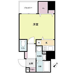TOYOTOMi STAY Premium 神戸湊川公園 5階ワンルームの間取り