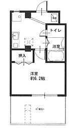 マキビル王子台 7階1Kの間取り