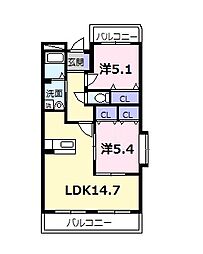 間取図画像 2LDK