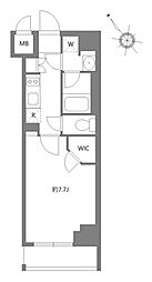 KDXレジデンス豊洲 1Kの間取図画像