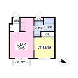 ブランノワール苗穂 1LDKの間取図画像