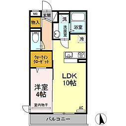 リルインフィニティ 1LDKの間取図画像