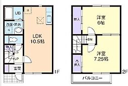 ラポールＩＷＡＩ　II 1階2LDKの間取り
