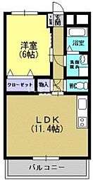 ユーミーベイブリッジ 4階1LDKの間取り