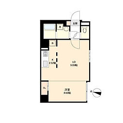 CITY　SPIRE　南3条II 8階1LDKの間取り