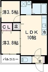 ImaisonRhodon 2LDKの間取図画像